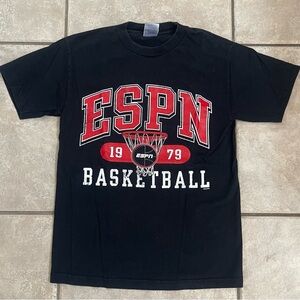 Men’s Black ESPN Basketball T-Shirt, Size S